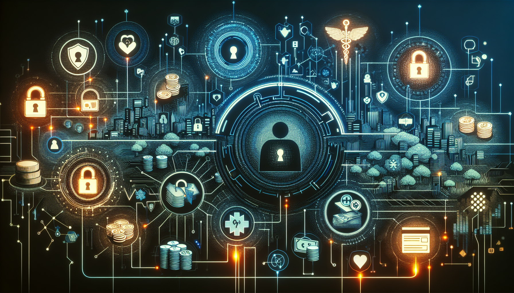 An illustration showcasing the types of data that can be stolen in data breaches, including personal and financial information.